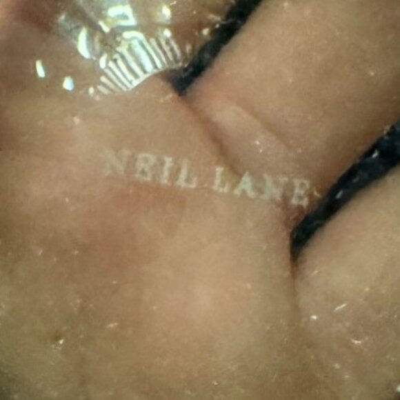 Neil Lane Bead Design Square Bottom Smokey Gray Rock Glass Set Of 2 - Picture 5 of 6